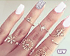 Hands Rings nails White