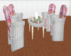 White Pink Wicker Chairs