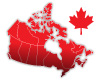 Canadian map sticker