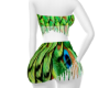2Pc Peacock Dress