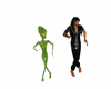 dancing green alien