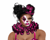 Pink and black hair