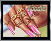 Pink Nails Gold + Rings
