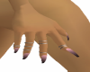 pink black nails