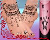Pink Star Tattoo Feet