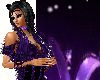vestito corto viola nero