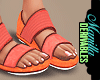! Orange Sandals