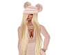 Pink Hat w/Blonde Hair