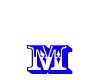 Animated blue M letter