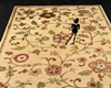 tan floral rug