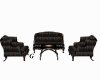Black Leather Chair set