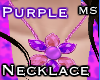 MS flower necklace purpl