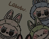 Labubu chaveiro blue