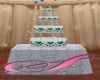 silver cake table