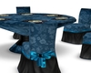 drk blu dinning table