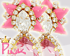 P I Pink Crystal Earring