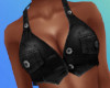 Black Denim Halter