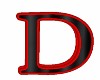 Black Red "D"