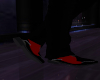 Black and red shoes