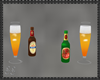 CC Beer glasses  bottles