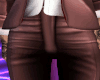 Sy|Shiny brown suit pant