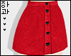 ☽ Suede Skirt -Red