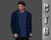 CTG  BLUE PLAID/HOODIE
