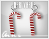 {A} Candy Cane Earrings