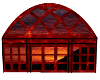 red window sunset