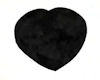 black heart kiss pillow