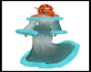 Teal Furred Dress