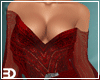 Red Sheer Belt Gown