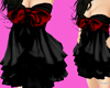 *T* Red Blk Bow Dress