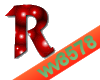 The letter R (Red)