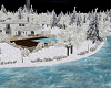 Villa sul lago ghiacciat