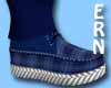 NavyBlue plaid Loafers