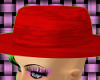 candy red felt hat