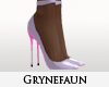 Mauve pink heels nylons