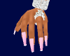 light pink long nails