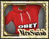 OBEY RED HOODY F