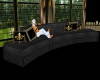 (1M) Black Panel Sofa