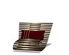 Red Gold Bent Chair