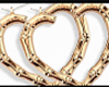 Gold Heart Loops
