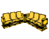 (1M) Gold 6 seater sofa
