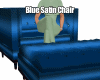 Blue Satin Chair & Otto