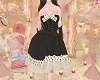 lolita dot bow gown blac