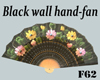 Black wall hand-fan
