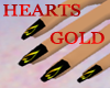 (KK)GOLD HEART ON BLACK