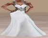WHITE SILK W/ BLACK LACE