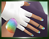 :)Wht Glove Rainbow Nail